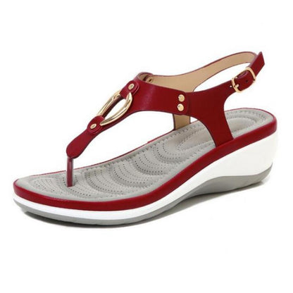 Sandales rouge légères et confortables pour femme
