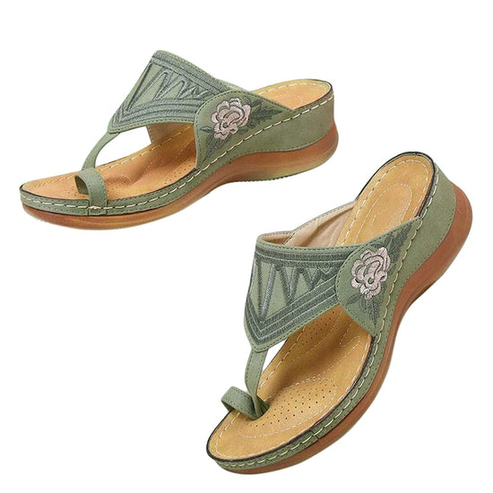 Sandale hallux valgus confortable pour femmes - Vert - Nos Sandales