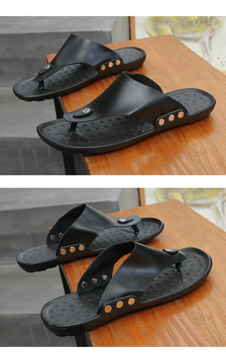 Sandale marron de plage confortable - Noire - Nos Sandales
