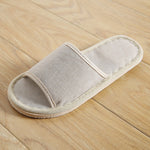Sandale confortable en lin naturel - Blanc - Nos Sandales