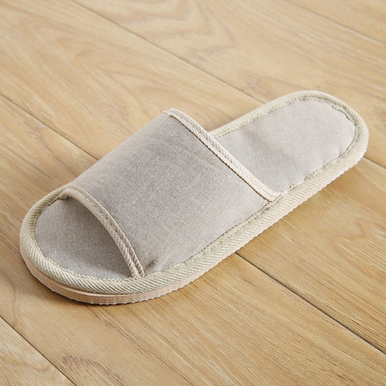 Sandale confortable en lin naturel - Blanc - Nos Sandales