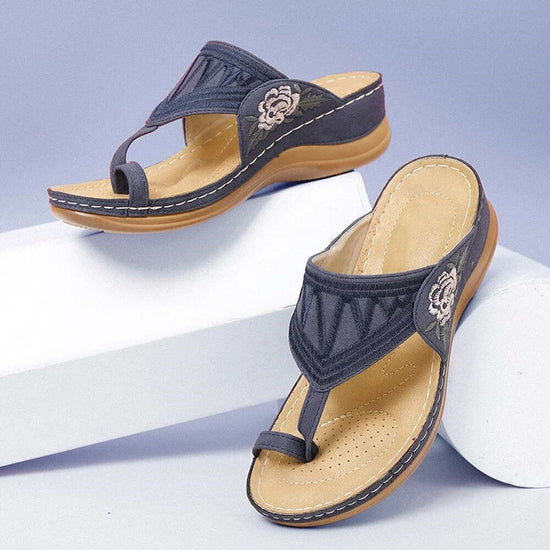 Sandale hallux valgus confortable pour femmes - Bleu - Nos Sandales