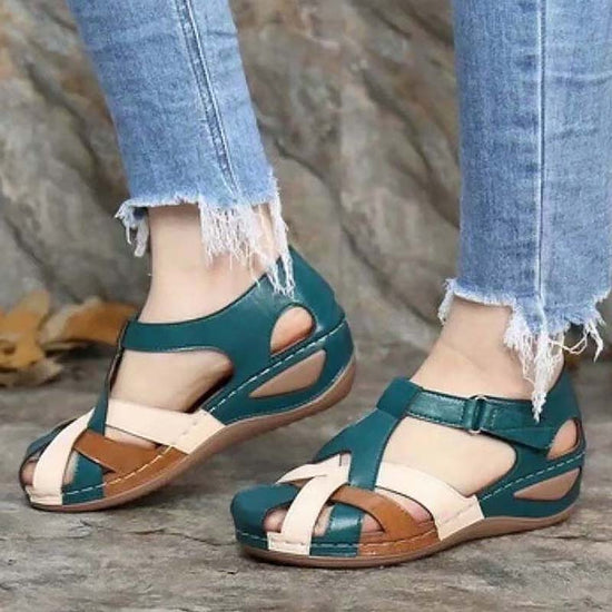 Sandale de marche confortable pour femme - Marrons foncé - Nos Sandales