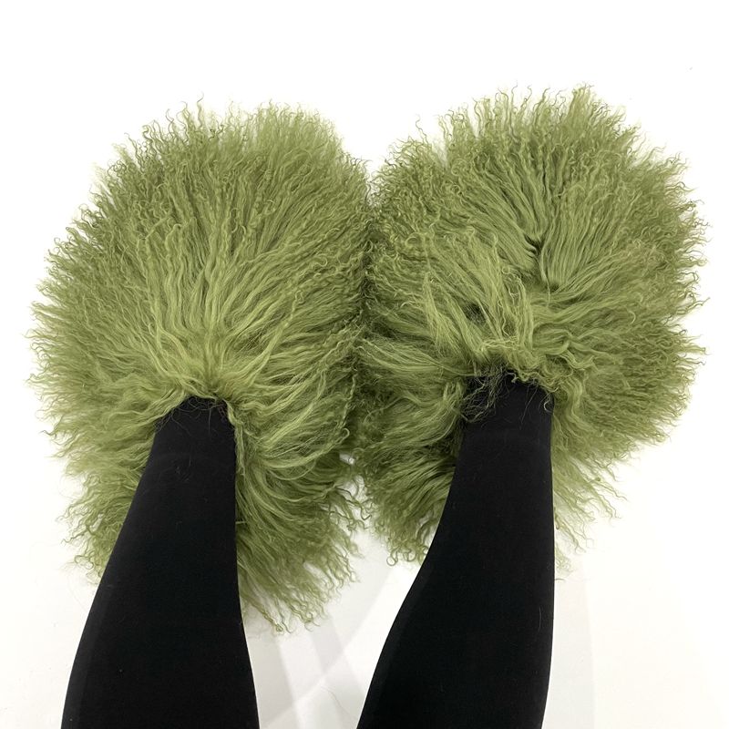 Sandale moumoute confortable et stylée - Vert - Nos Sandales
