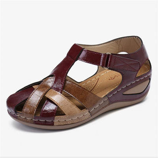 Sandale de marche confortable pour femme - Marrons foncé - Nos Sandales