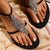 Sandale femme plate avec strass étincelants - Noir - Nos Sandales