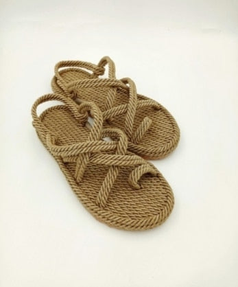Sandales à cordes design résistant et confortable
