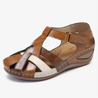 Sandale de marche confortable pour femme - Marron claire - Nos Sandales