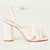 Sandale blanche confortable avec nœud papillon - Blanc 8 cm - Nos Sandales