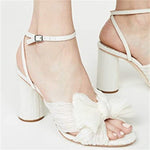 Sandale blanche confortable avec nœud papillon - Blanc 5 cmNos Sandales