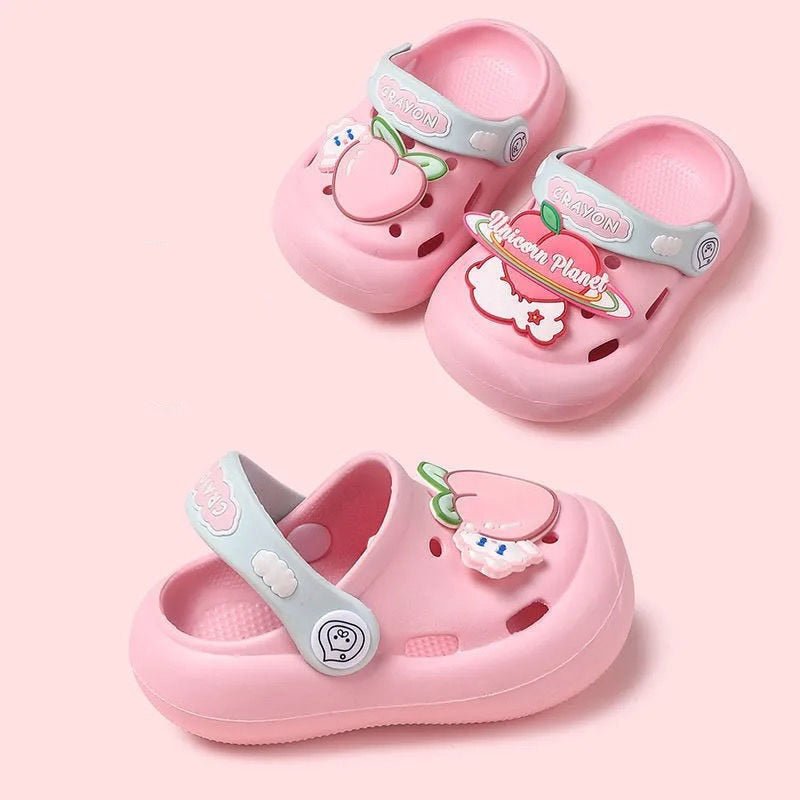 Sandales avec motif de dessin animé pour filles - Pêche - Nos Sandales