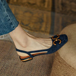 Sandales bleues plates et confortable pour femme - Bleue - Nos Sandales