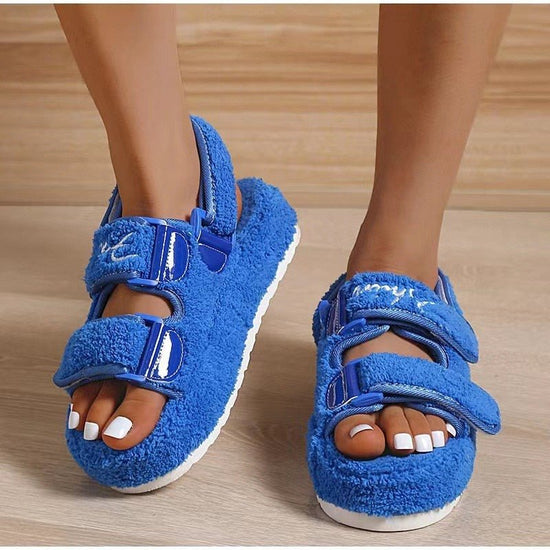 Sandales chunky chic et confortables pour femmes - Bleu - Nos Sandales