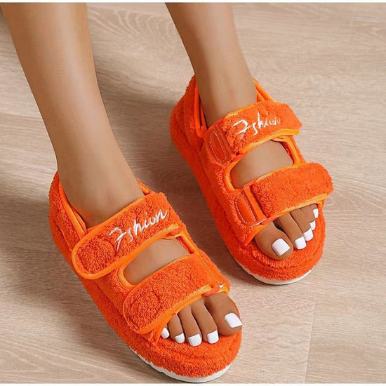 Sandales chunky chic et confortables pour femmes - Orange - Nos Sandales