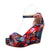 Sandales compensées multicolore pour femmes - Rouge - Nos Sandales