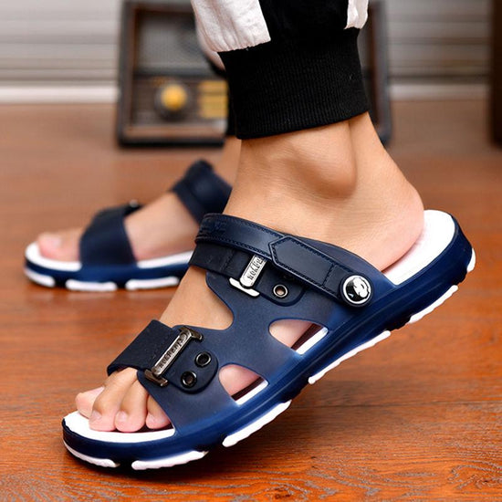 Sandales confortables antidérapantes et à la mode pour hommes - Bleu - Nos Sandales