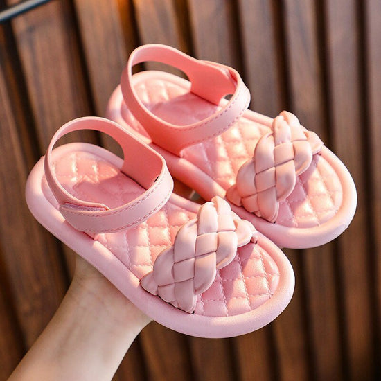 Sandales d'été a bout ouvert pour filles - Rose - Nos Sandales