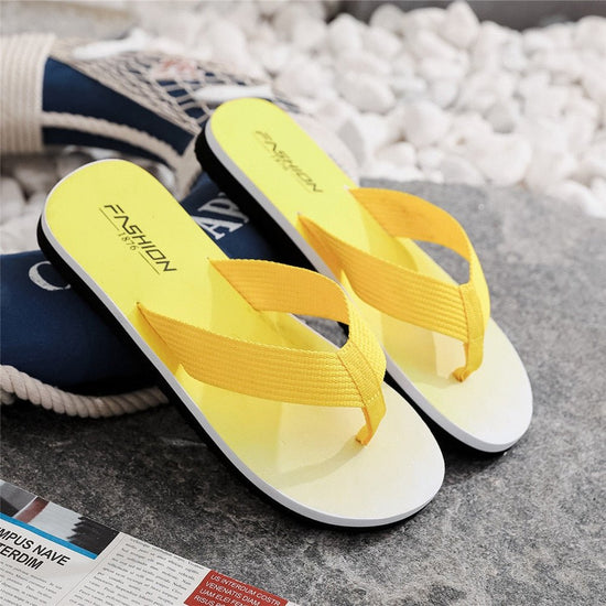 Sandales garcons avec dégradées de couleur pour la plage - Jaune - Nos Sandales