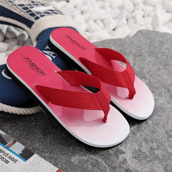 Sandales garcons avec dégradées de couleur pour la plage - Rouge - Nos Sandales