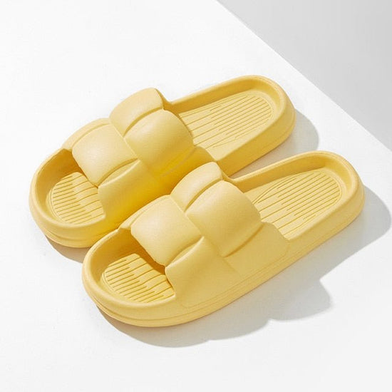 Sandales plates décontractées et confortable d'été pour femmes - Jaune - Nos Sandales