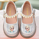 Sandales reine des neiges souples avec perles pour filles - Blanc - Nos Sandales