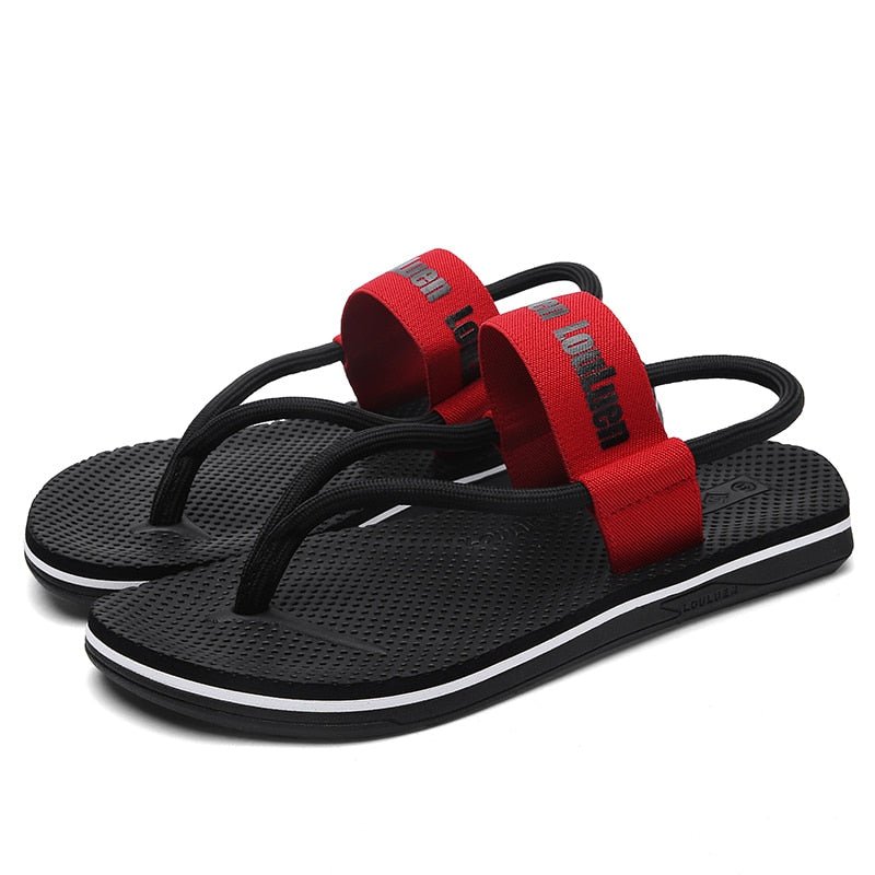 Sandales spartiates de plage décontractées et confortable pour hommes - Rouge - Nos Sandales