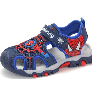 Sandales SpiderMan respirantes a bout fermés et a scratch pour enfant - Bleu 2 - Nos Sandales