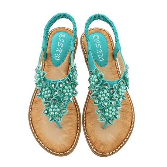 Sandales tendance & confort pour femme - Vert - Nos Sandales
