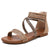 Sandales tropéziene d'été en cuir pour femmes - Beige - Nos Sandales